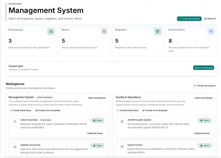 Management system in Apexward Assure