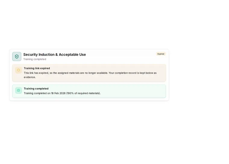 Training portal in Apexward Assure